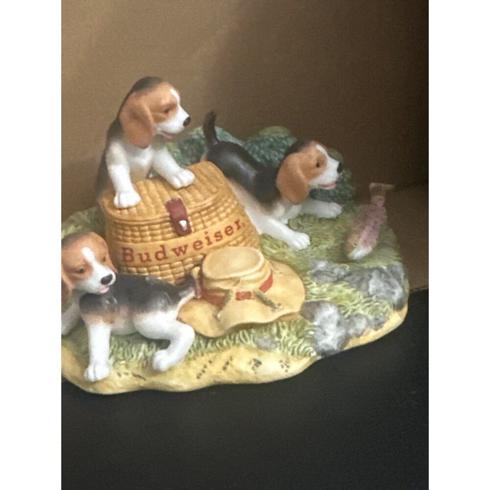 Anheuser-Busch Gone Fishing Special Edition Figurine 1996 Box + COA